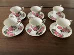 Rheinpfalz Hartporzellan: 6 koffiekopjes en schotels, Huis en Inrichting, Ophalen of Verzenden, Zo goed als nieuw, Overige stijlen