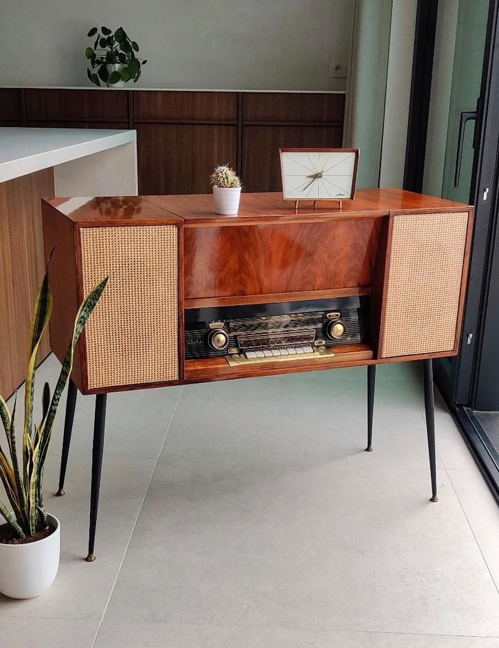 Prachtig midcentury audiomeubel, Huis en Inrichting, Kasten | Overige, Zo goed als nieuw, Ophalen