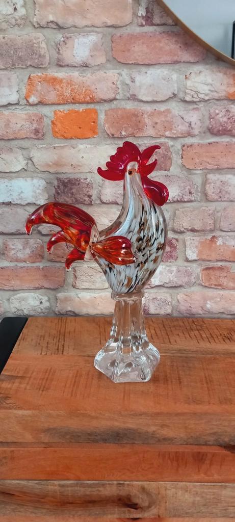 Murano Glas:Grote 36cm Haan Beeld🌹SALE VERKOOP🌹, Verzamelen, Beelden en Beeldjes, Nieuw, Dier, Ophalen of Verzenden