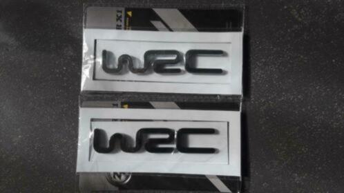3D metalen Sticker WRC World Rally Championship zwart chroom, Verzamelen, Stickers, Nieuw, Auto of Motor, Ophalen of Verzenden