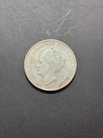2 1/2 Gulden wilhelmina grof haar 1930, Ophalen of Verzenden, Zilver