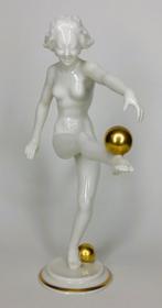 Om 1955 -1968 Porseleinen Danseres  Balspel Dame Vrouw Naakt, Antiek en Kunst, Antiek | Porselein, Ophalen