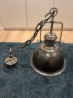 2x Industriële Hanglamp Gun Metal/ aluminium - Ø40cm, Ophalen, Gebruikt, Metaal, 75 cm of meer