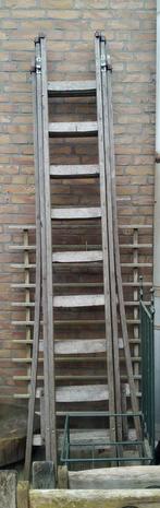 houten ladder., Gebruikt, Ophalen of Verzenden, 4 meter of meer