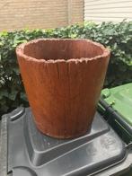 prullenbak hout uit een stuk gesneden Indonesie, Overige materialen, Gebruikt, Ophalen of Verzenden, Minder dan 50 cm