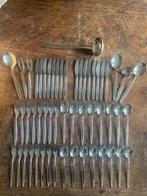 Vintage PMC 90 18/8 verzilverd bestek, 8-persoons, 57delen, Antiek en Kunst, Ophalen of Verzenden