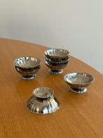 7 vintage flower vlinder coupes kommetjes champagne ijs 70’s, Antiek en Kunst, Ophalen of Verzenden