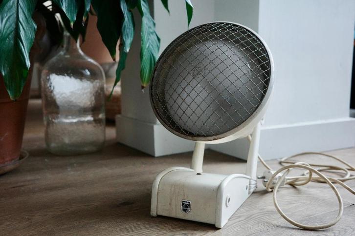 Industriële Philips wand- vloerlamp, Huis en Inrichting, Lampen | Vloerlampen, Gebruikt, Minder dan 100 cm, Metaal, Ophalen