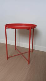 GLADOM ikea salontafel - Red limited edition, Huis en Inrichting, Minder dan 55 cm, Metaal of Aluminium, Rond, Zo goed als nieuw