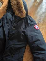 Canada Goose  XL dames winterjas met bontkraag, Blauw, Canada Goose, Maat 42/44 (L), Ophalen of Verzenden