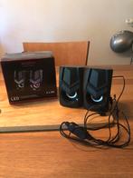 Game speakers Ledverlichting 2x3W 3,5 mm jackplug, Ophalen of Verzenden, Zo goed als nieuw