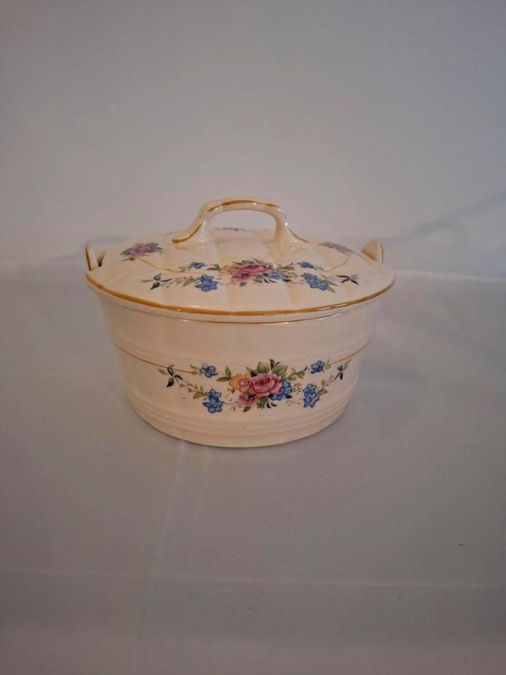 Gouda Plateel Keukenpotje met Bloemen, Antiek en Kunst, Antiek | Keramiek en Aardewerk, Ophalen