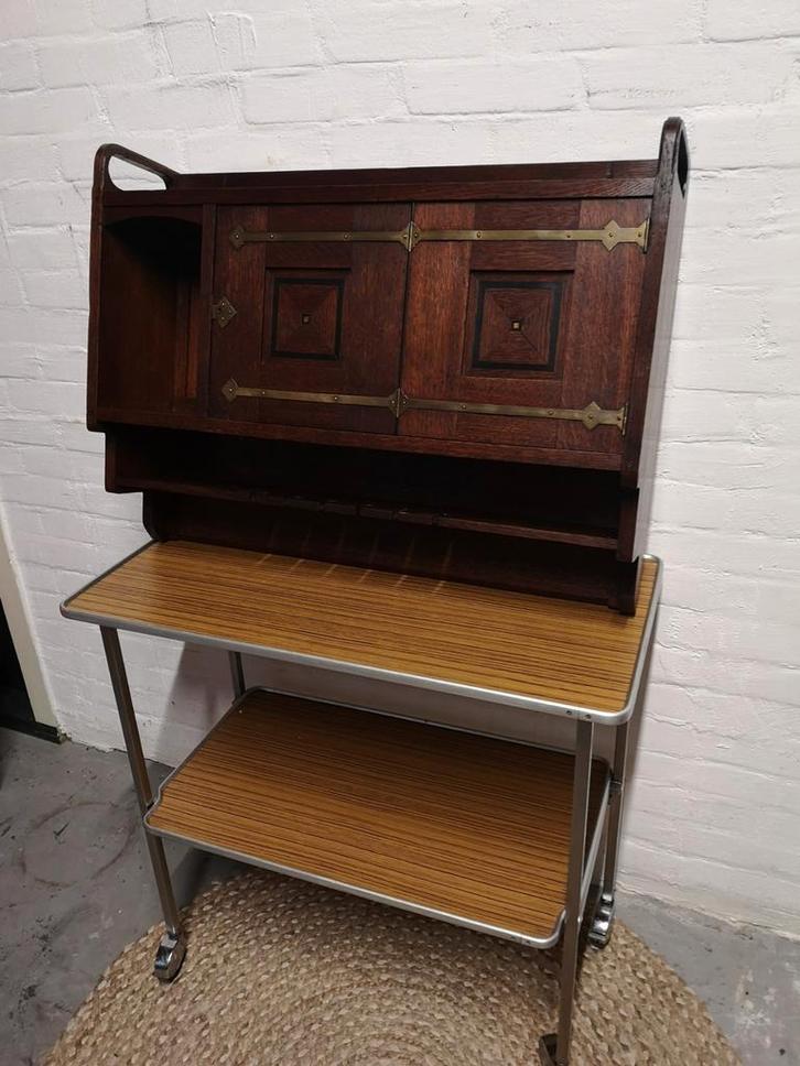 Amsterdamse School wandkast drankkastje, Antiek en Kunst, Antiek | Overige Antiek, Ophalen