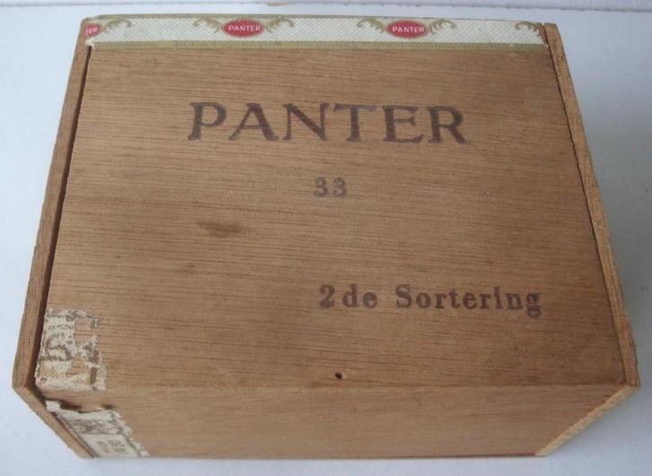 Panter H. & J. van Schuppen Veenendaal kistje en doosjes, Verzamelen, Rookartikelen, Aanstekers en Luciferdoosjes, Zo goed als nieuw