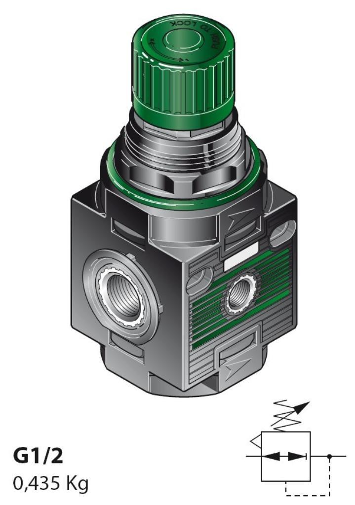 Drukregelaar voor perslucht 1/4", Doe-het-zelf en Verbouw, Compressors, Nieuw, 6 tot 10 bar, Minder dan 25 liter, 200 tot 400 liter/min
