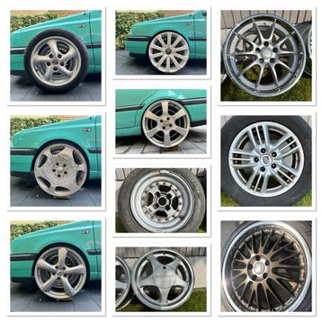 Velgen 4x100 5x112 5x130 sets 17 18 19 porsche vw golf gti beschikbaar voor biedingen