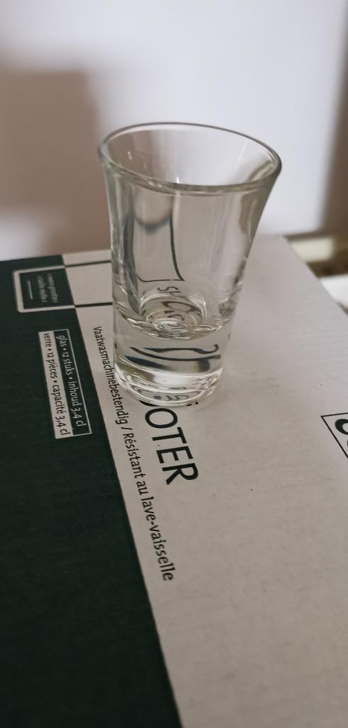20 shotglaasjes, Verzamelen, Glas en Borrelglaasjes, Zo goed als nieuw, Borrel- of Shotglas, Ophalen
