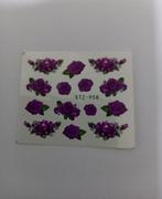 Velletje nagel water decals stickers STZ-958 bloemen paars, Verzenden, Paars, Nieuw, Handen en Nagels