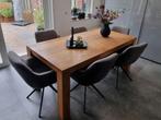 Licht Eiken Uitschuifbare eetkamer tafel, massief., Antiek en Kunst, Ophalen