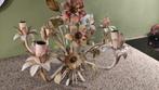 Brocante IJzeren Bloemen Kroonluchter, Huis en Inrichting, Ophalen of Verzenden, Gebruikt, Metaal, Brocante
