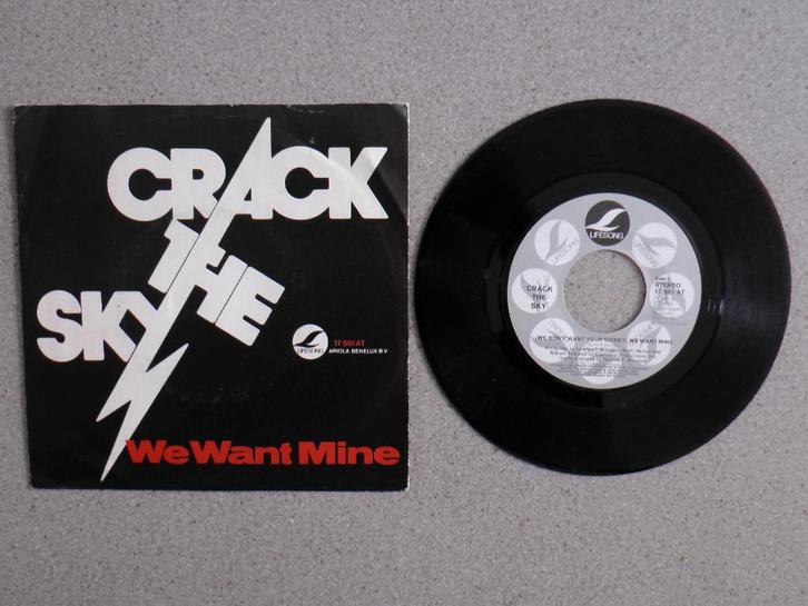 Crack the sky - We want mine VINYL SINGLE, Cd's en Dvd's, Vinyl Singles, Gebruikt, Single, Pop, 7 inch, Ophalen of Verzenden