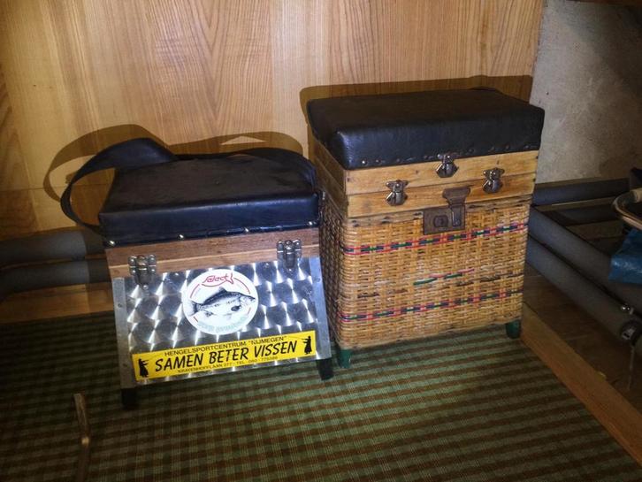 Viskoffers - Vintage en praktisch!, Watersport en Boten, Hengelsport | Algemeen, Gebruikt, Koffer of Tas, Ophalen