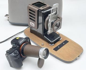Leitz Prado 150 met Dimaron 100mm f2.8 en als E-mount lens beschikbaar voor biedingen