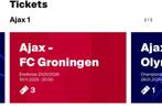 3 kaarten Ajax - Groningen vak 410, Tickets en Kaartjes, Twee personen