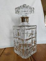 Kristallen geslepen drank karaf, whiskey karaf+ zilver hals, Antiek en Kunst, Antiek | Glas en Kristal, Ophalen of Verzenden