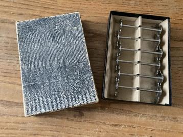 6x Vintage Gero Zilmeta messenleggers in doos - 191 - zgan beschikbaar voor biedingen
