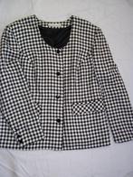 mantelpak dames  elegante blazer, jasje zwart wit geblokt, Kleding | Dames, Ophalen, Zwart, Maat 46/48 (XL) of groter, Zo goed als nieuw