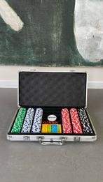 Pokerset in stevige koffer, Hobby en Vrije tijd, Gezelschapsspellen | Kaartspellen, Ophalen of Verzenden, Gebruikt