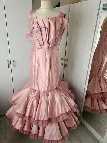 Roze Mikado Jurk - Mermaid/Flamenco Stijl beschikbaar voor biedingen