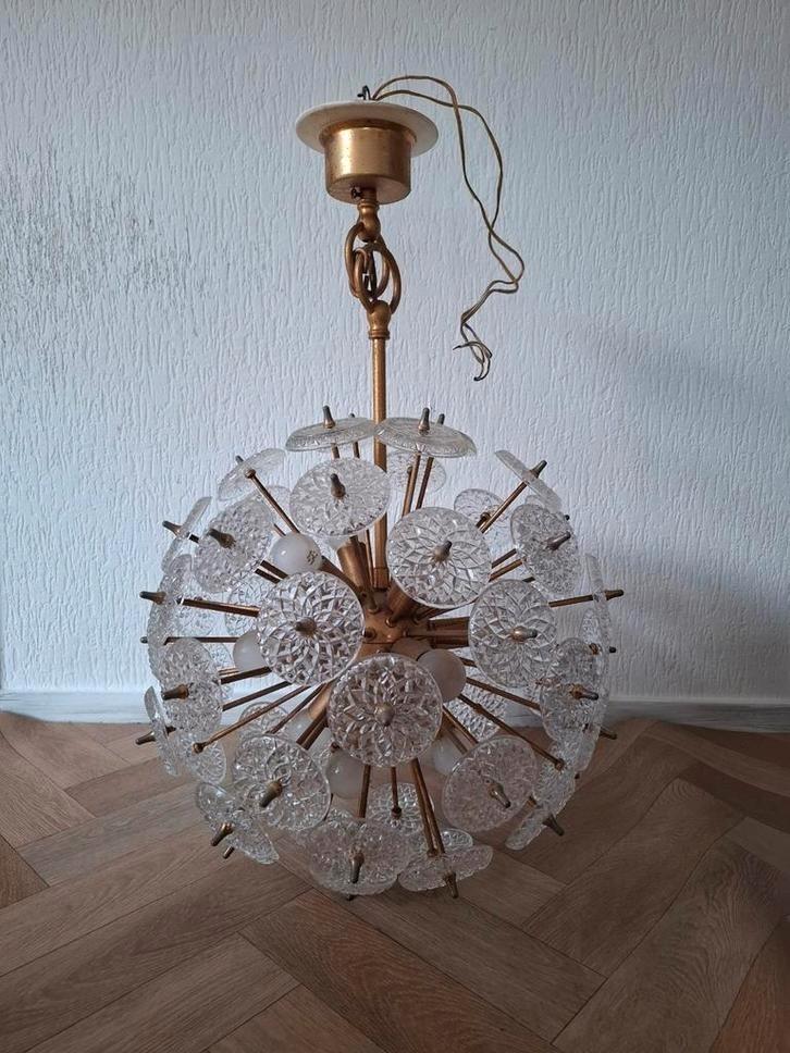 Kristallen design kroonluchter/sputnik van Emil Stejnar, Antiek en Kunst, Antiek | Lampen, Ophalen of Verzenden