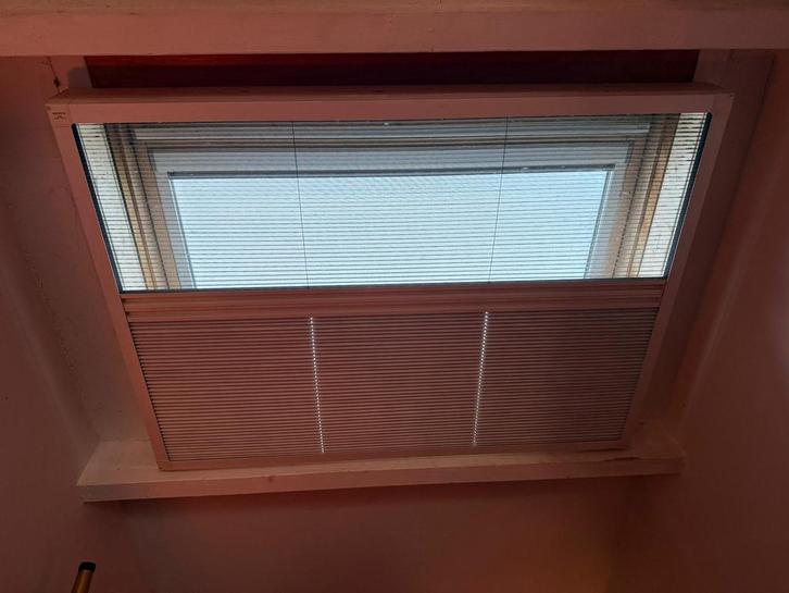 Dakraam duo plisse bruynzeel, Doe-het-zelf en Verbouw, Deuren en Horren, Zo goed als nieuw, Overige typen, Minder dan 200 cm, Ophalen