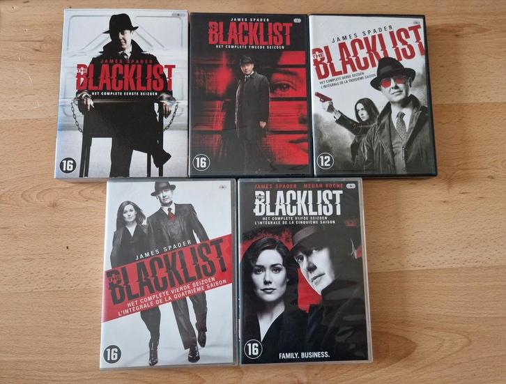 Dvd film box the blacklist seizoen 1 tm 5 actie fbi, Cd's en Dvd's, Dvd's | Tv en Series, Zo goed als nieuw, Actie en Avontuur