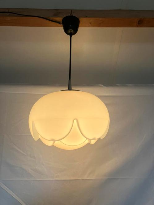 Peill & Putzler Artisjok Seeroze Design Hanglamp Jaren 70, Huis en Inrichting, Lampen | Hanglampen, Minder dan 50 cm, Glas, Ophalen of Verzenden