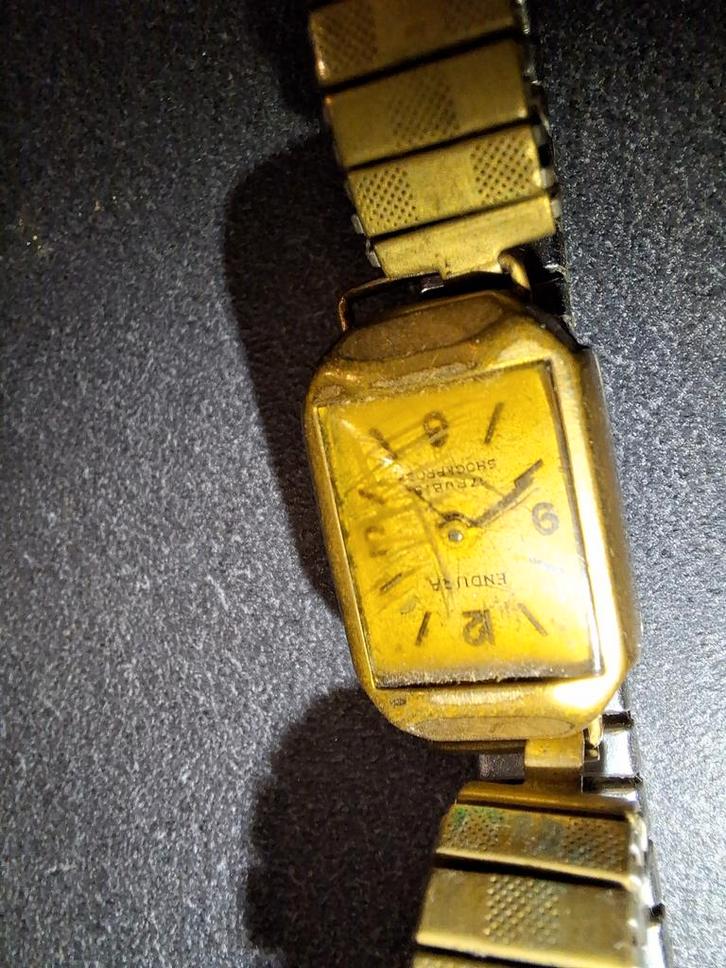 Antiek Endura 17 Rubis Horloge (Plaque Or 20 micron) Patina, Sieraden, Tassen en Uiterlijk, Horloges | Dames, Gebruikt, Polshorloge