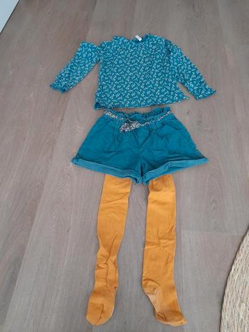 Zgan Okaidi Meisjes set rib broekje, shirt, maillot 140 tip beschikbaar voor biedingen