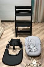 Stokke Tripp Trapp complete set! Zwart, Kinderen en Baby's, Kinderstoelen, Ophalen, Zo goed als nieuw, Meegroeistoel