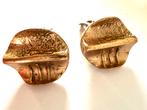 Vintage Finse Brutalist vergulde metalen oorclips 70’s, Sieraden, Tassen en Uiterlijk, Overige materialen, Gebruikt, Verzenden