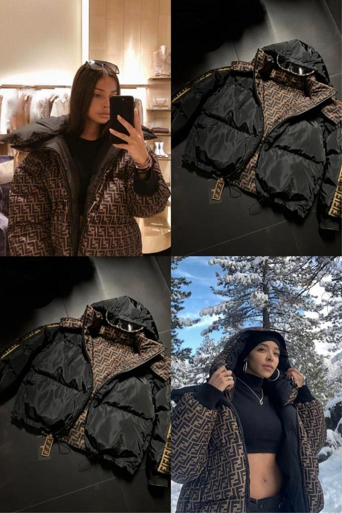Fendi Puffer Jacket - Winterjas Maat S/M/L/XL, Kleding | Dames, Jassen | Winter, Nieuw, Maat 42/44 (L), Zwart, Ophalen of Verzenden