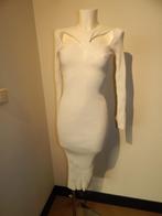 Self Portrait witte stretch jurk openingen hals kabel stof M, Kleding | Dames, Jurken, Maat 38/40 (M), Verzenden, Wit, Nieuw