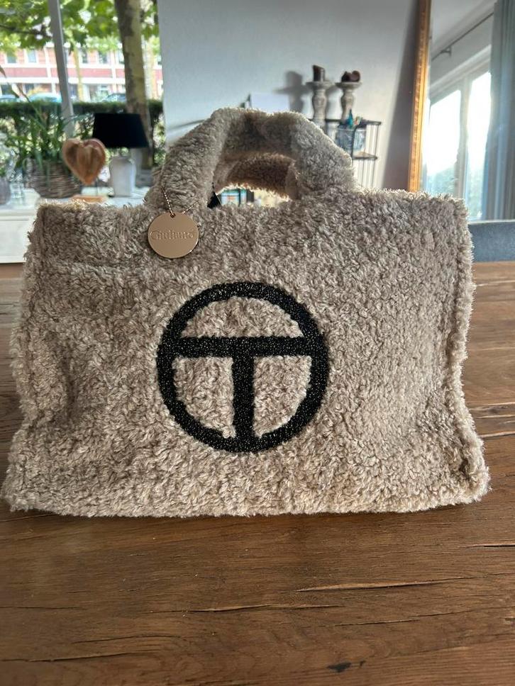 GIULIANO teddybont tas beige/pied de poule, Sieraden, Tassen en Uiterlijk, Tassen | Damestassen, Nieuw, Overige typen, Beige, Verzenden