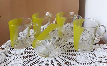 Vintage D E senseomokjes limegroen glas *eureka* beschikbaar voor biedingen