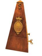 Antieke walnoten Victoriaanse Metronoom met bel London, Ophalen of Verzenden, Gebruikt