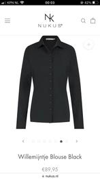 Nukus blouse zwart travelstof mt S, Kleding | Dames, Ophalen of Verzenden, Zo goed als nieuw, Maat 36 (S), Zwart