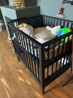Zwarte met boxmatras, Kinderen en Baby's, Boxen, Ophalen, Gebruikt, In hoogte verstelbaar