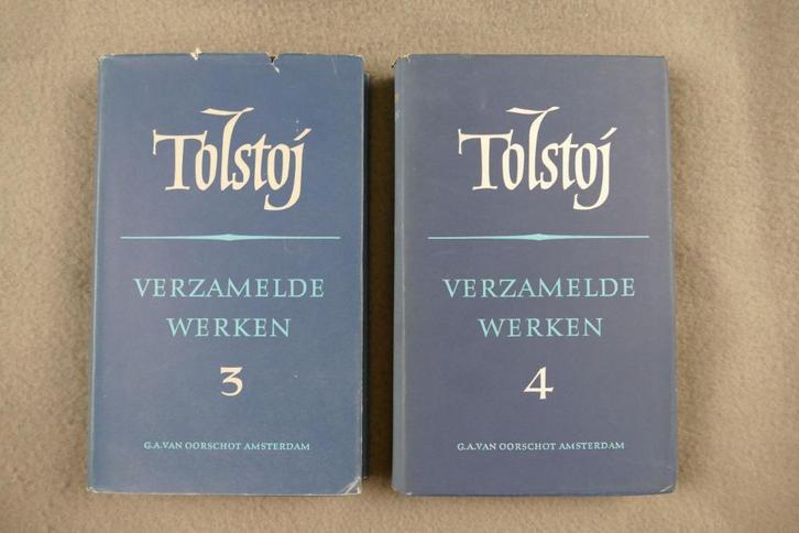 Tolstoj: Verzamelde werken 3 + 4 Oorlog en Vrede (1966), Boeken, Romans, Gelezen, Nederland, Ophalen of Verzenden