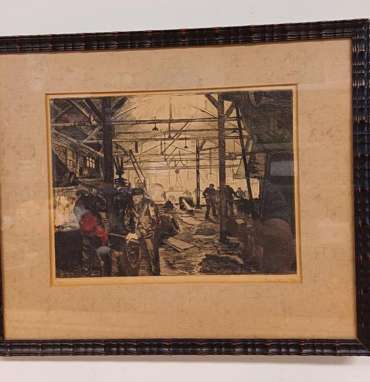 Ets Jan Sluijters - 1913-1938 N.V. De Plaatwellerij - 42/50, Antiek en Kunst, Kunst | Schilderijen | Klassiek, Ophalen of Verzenden